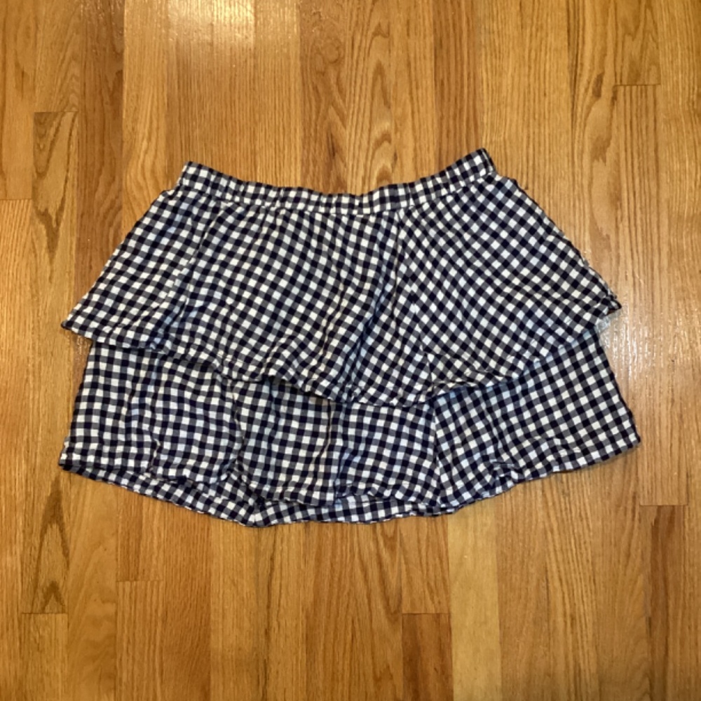 Madewell Blue Checked Skirt - Picture 3 of 3